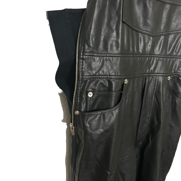 A.L.C. Braelyn Jumpsuit Faux Leather Black Size 4 - Picture 7 of 12